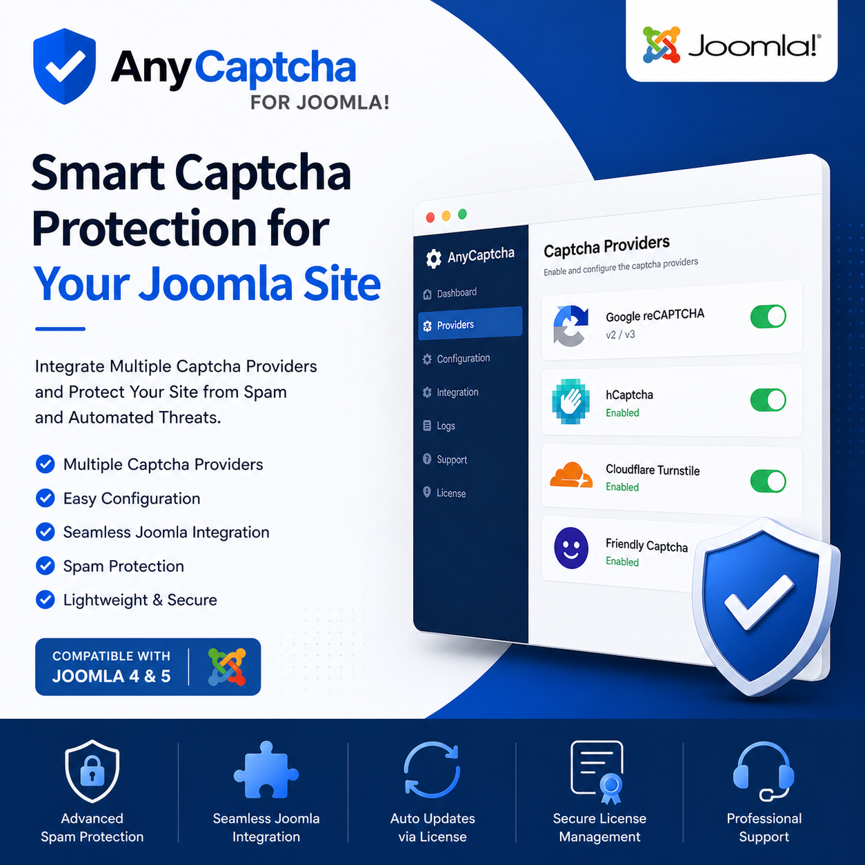 One Plugin. Multiple Captcha Solutions. Maximum Security.